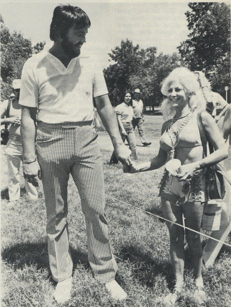 Stan Farr and Priscilla at Colonial golf tourney a year before the shooting.