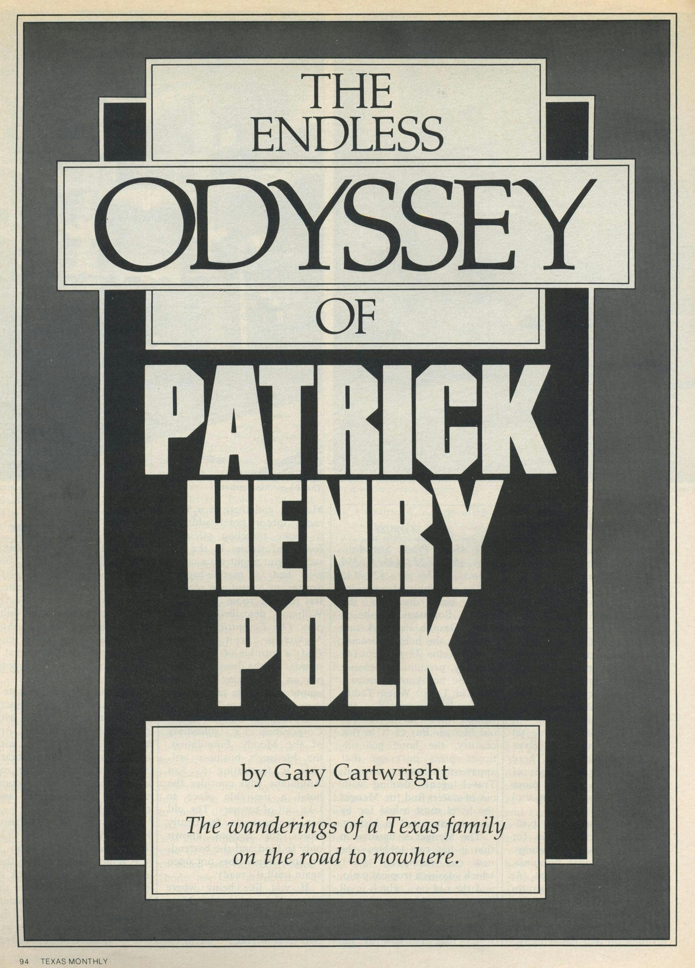 Endless Odyssey of Polk