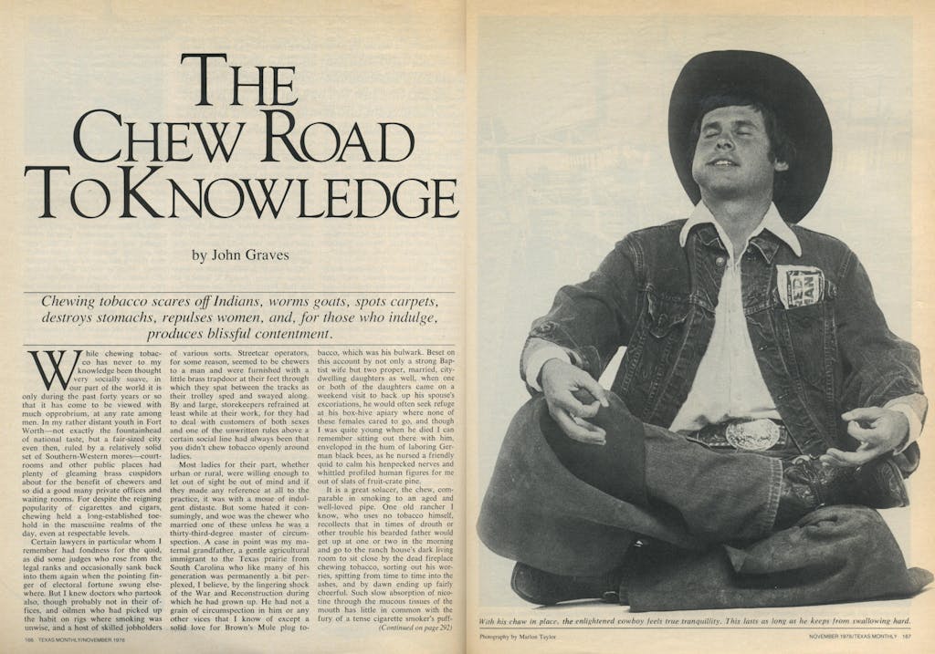 Magazine spread titled "The Chew Road to Knowledge."