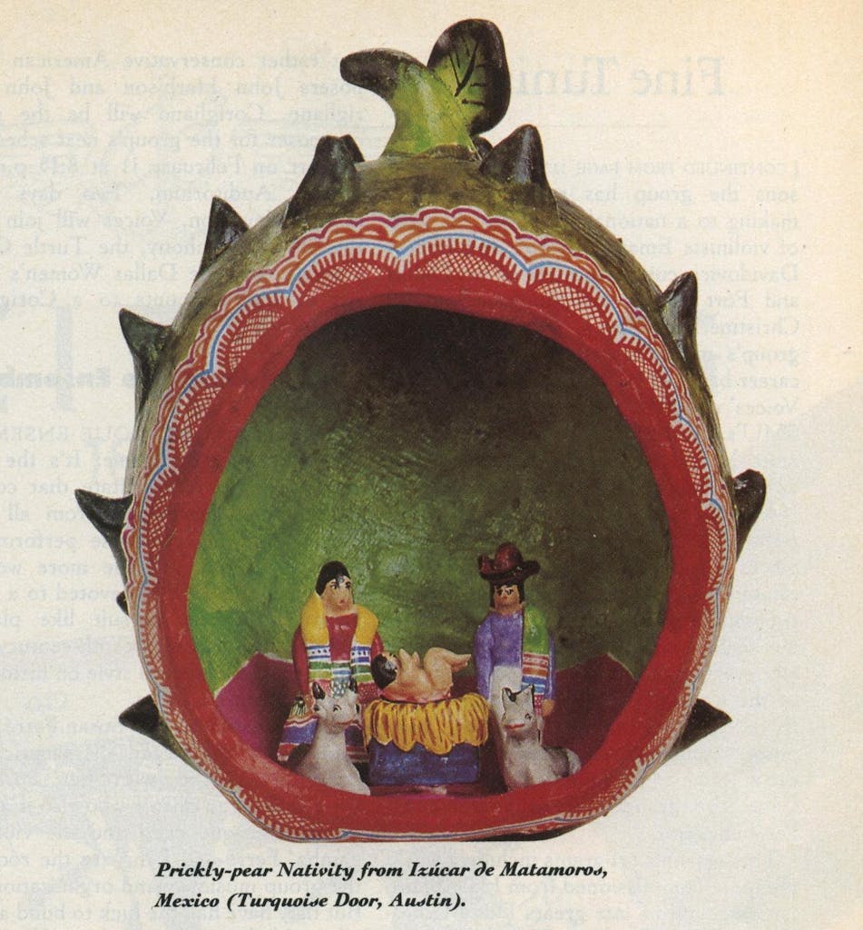 Prickly-pear Nativity from Izúcar de Matamoros, Mexico (Turquoise Door, Austin). 