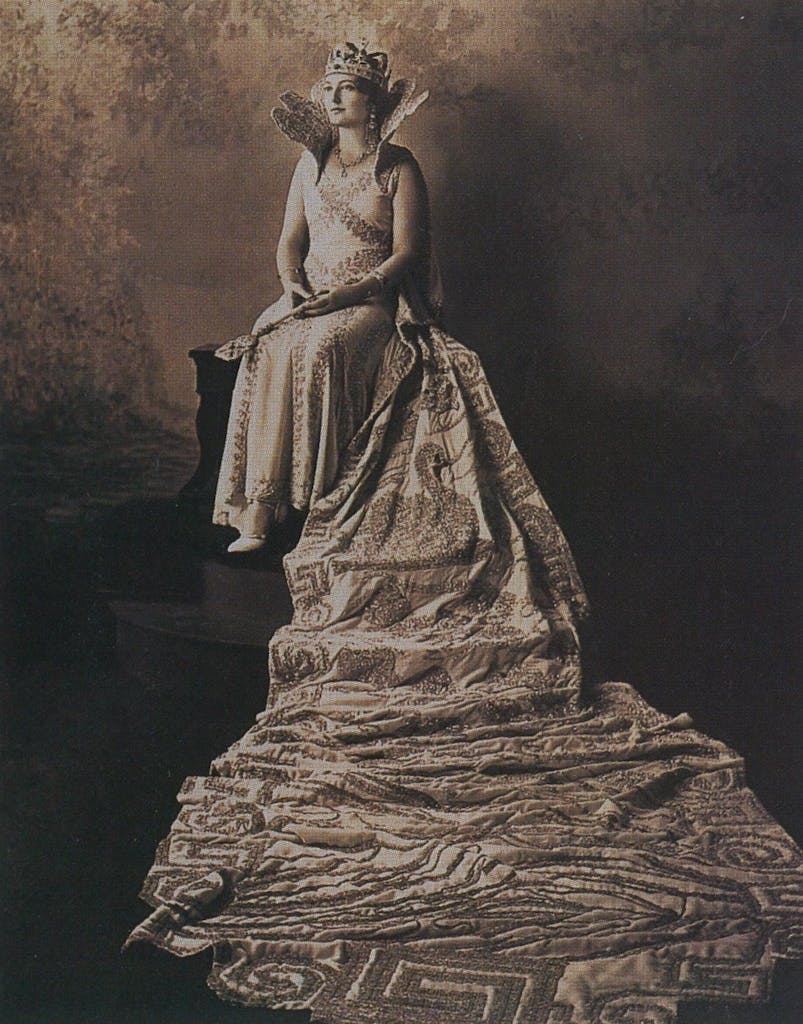 Her Gracious Majesty, Dorothy of the House of Thomson, Queen of the Gods and of the Court of Olympus, 1931