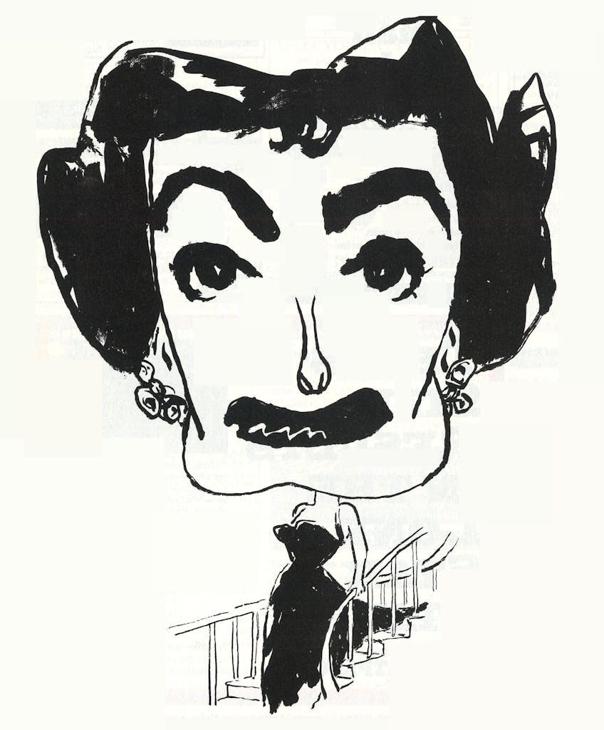 Joan Crawford caricature. 