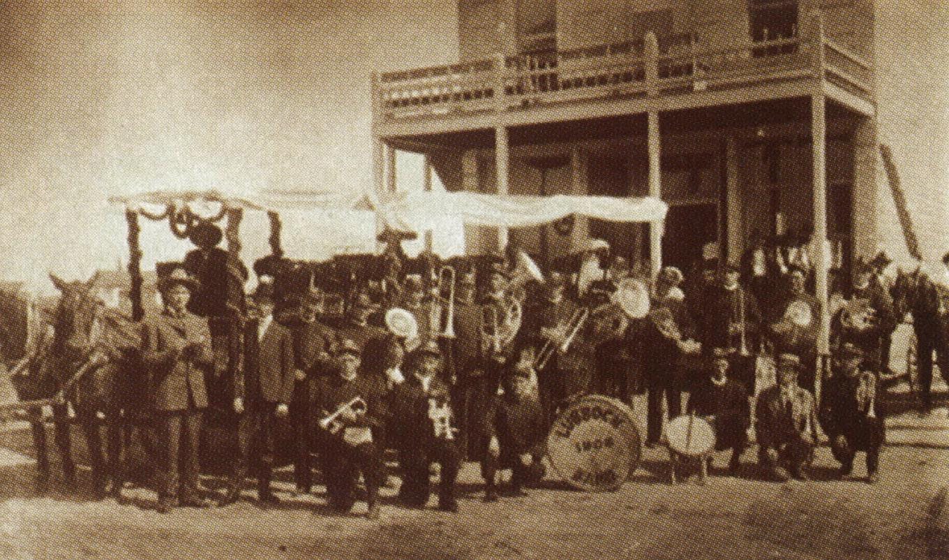 1906: The Lubbock Municipal Band at the city's Fourth of July celebration.