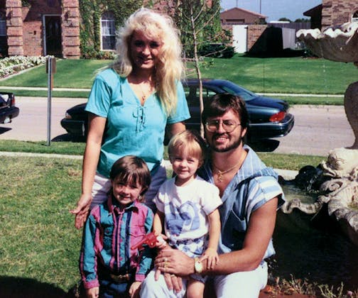 Darlene Routier and her family in 1993.