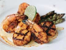Spicy Grilled Shrimp and Scallops With Margarita Butter
