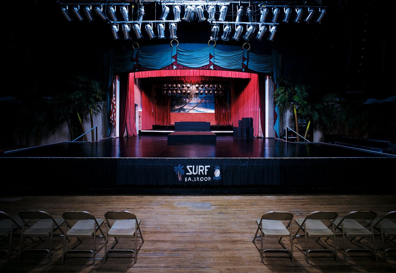 The present day Surf Ballroom stage. 