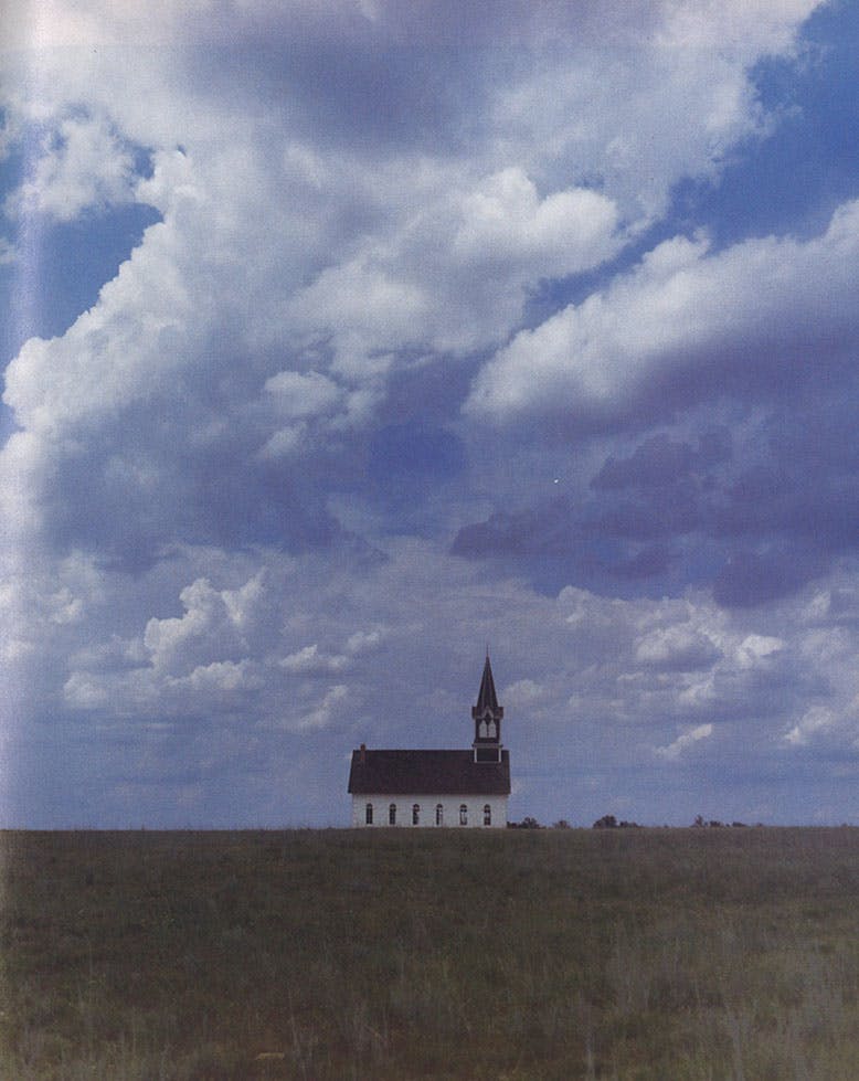 Landscape shot of St. Olaf Kirke.