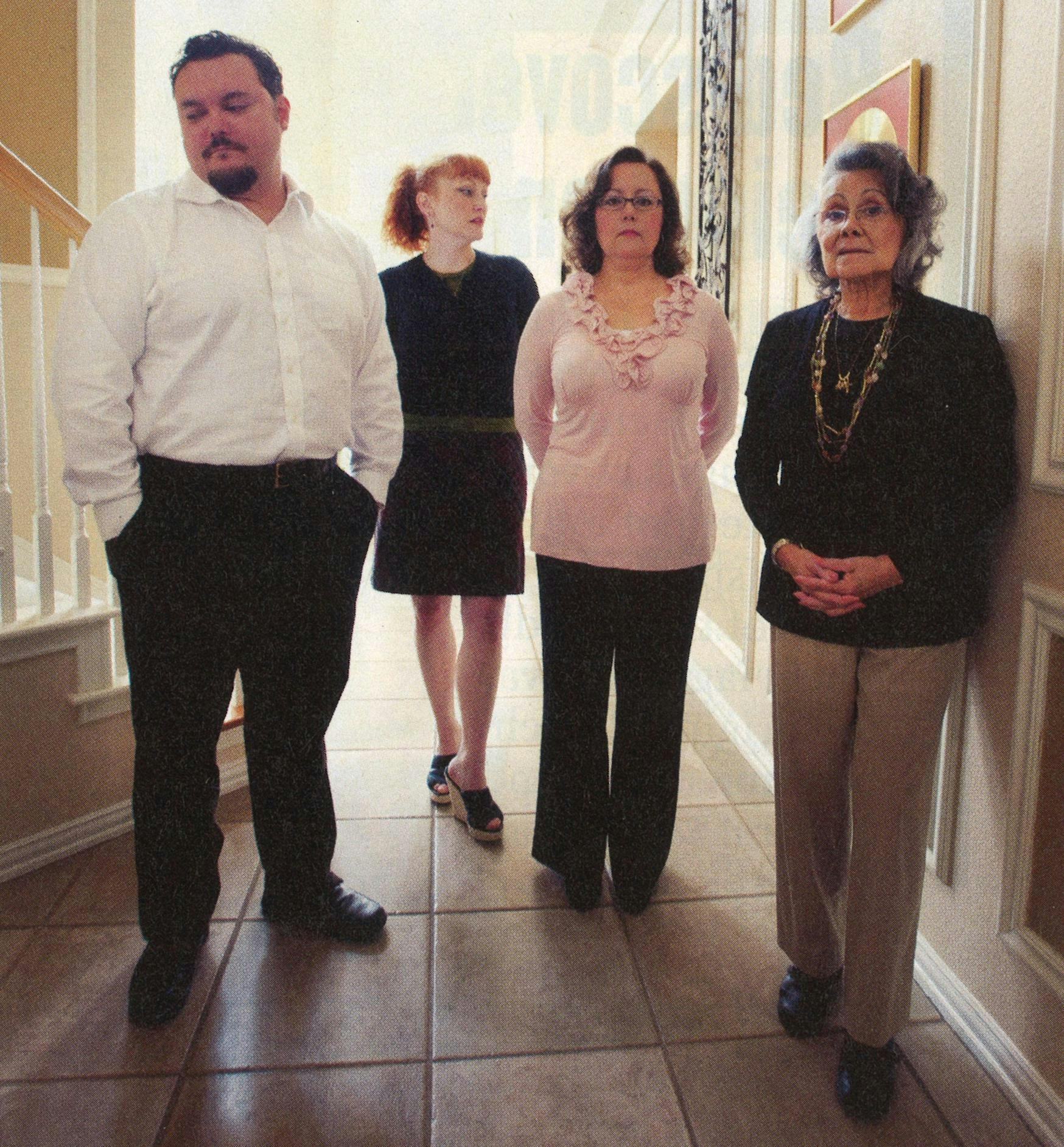 Pedro, Georgina, Martha Maria, and Martha Haley, in Martha's house in McKinney on March 5, 2011.