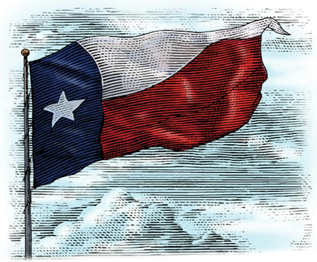 Texas Flag illustration.