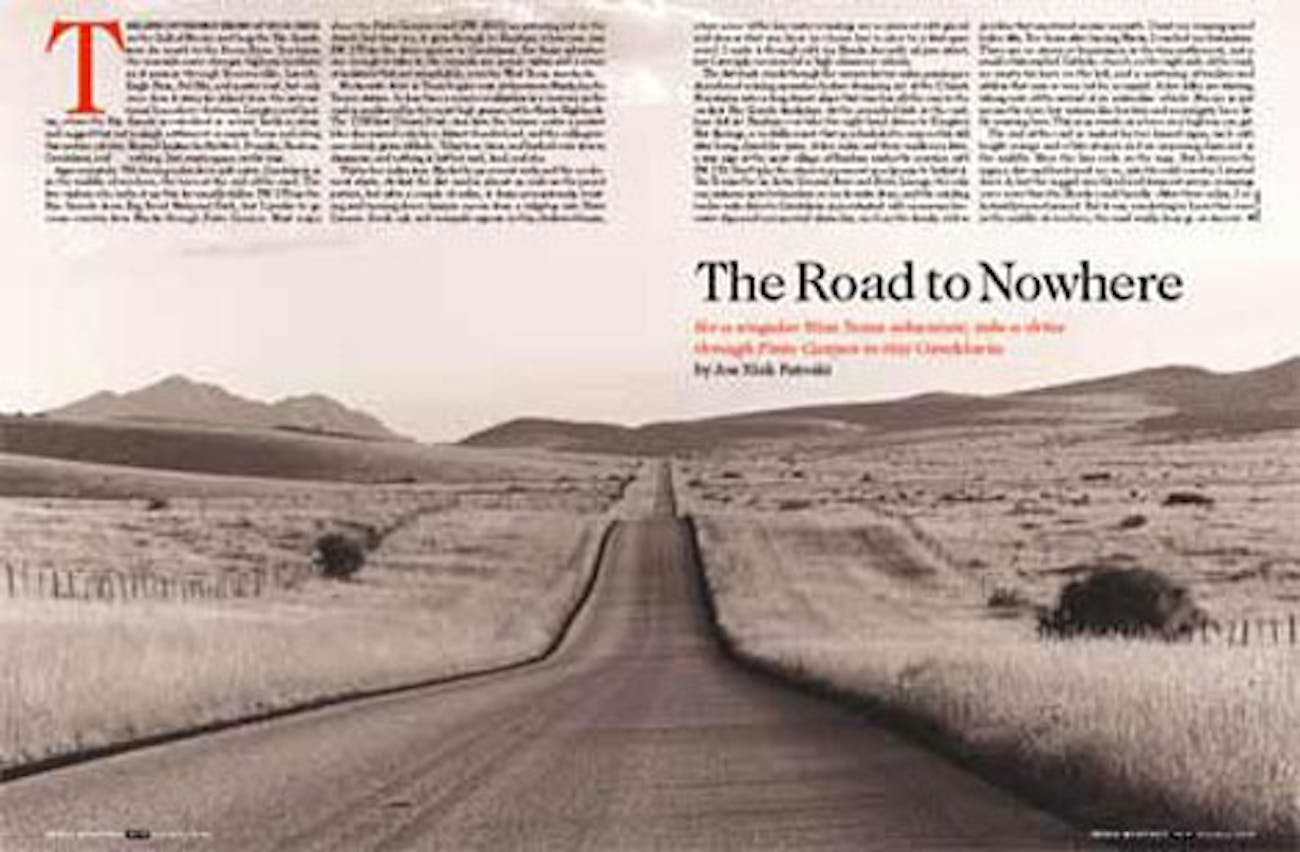 The Road to Nowhere – Texas Monthly