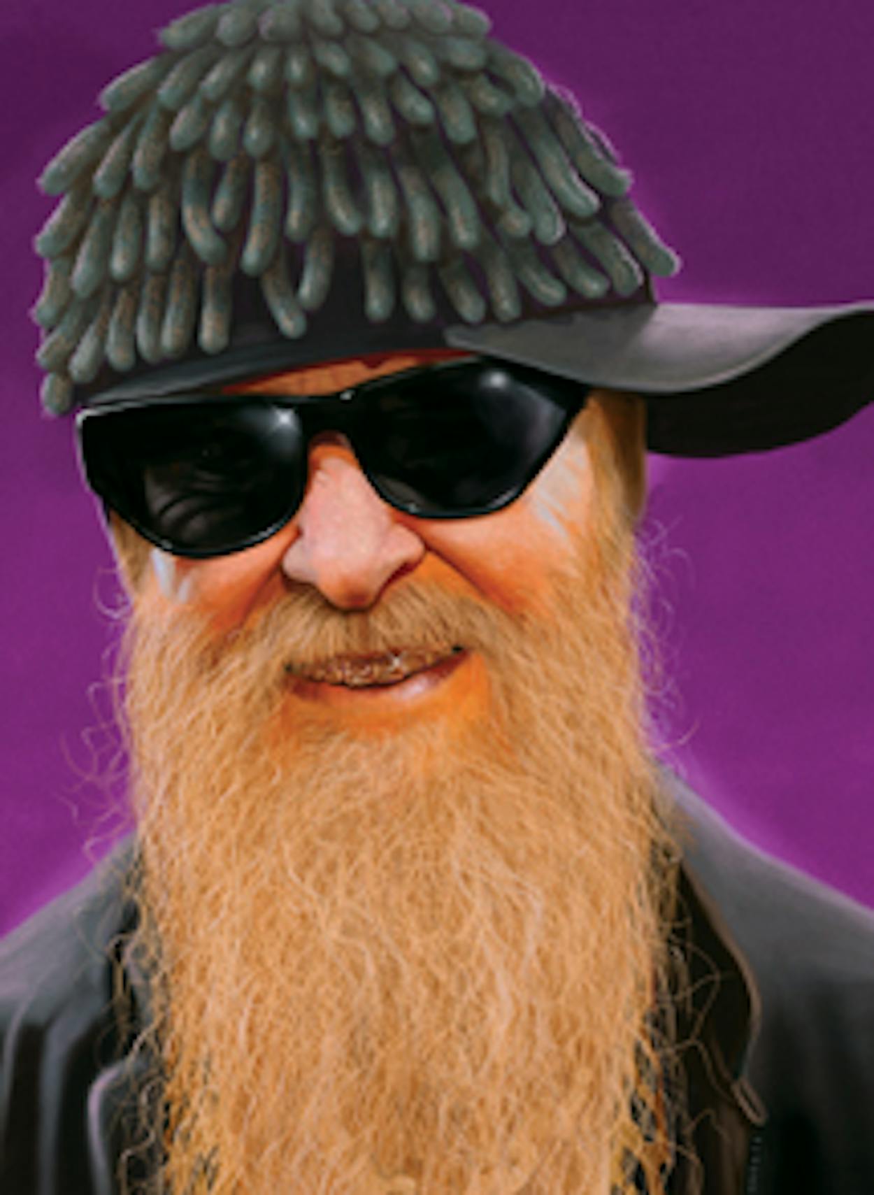 Billy Gibbons illustration by Dale Stephanos.