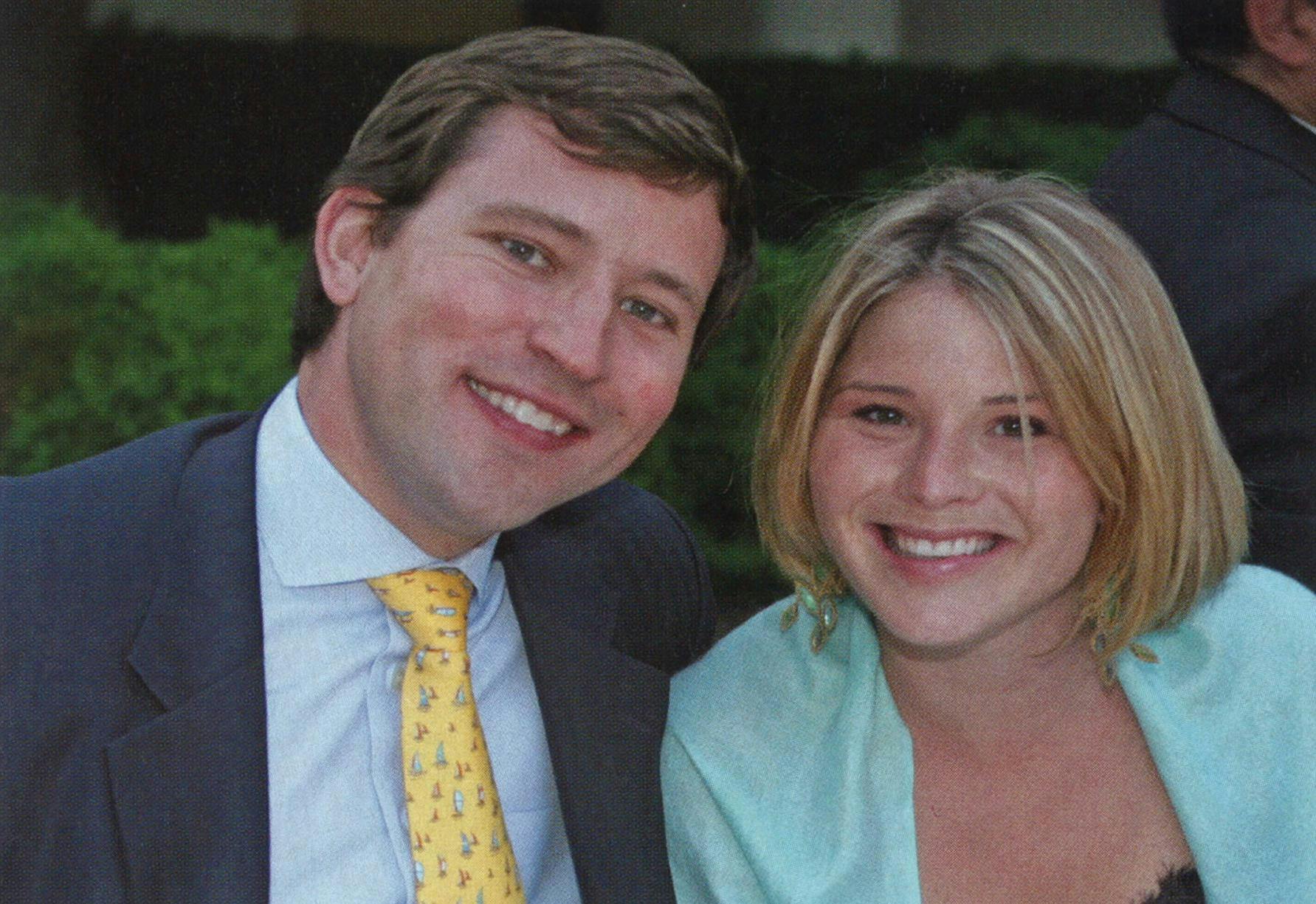Jenna Bush smiling with her fiance, Henry Hager. 