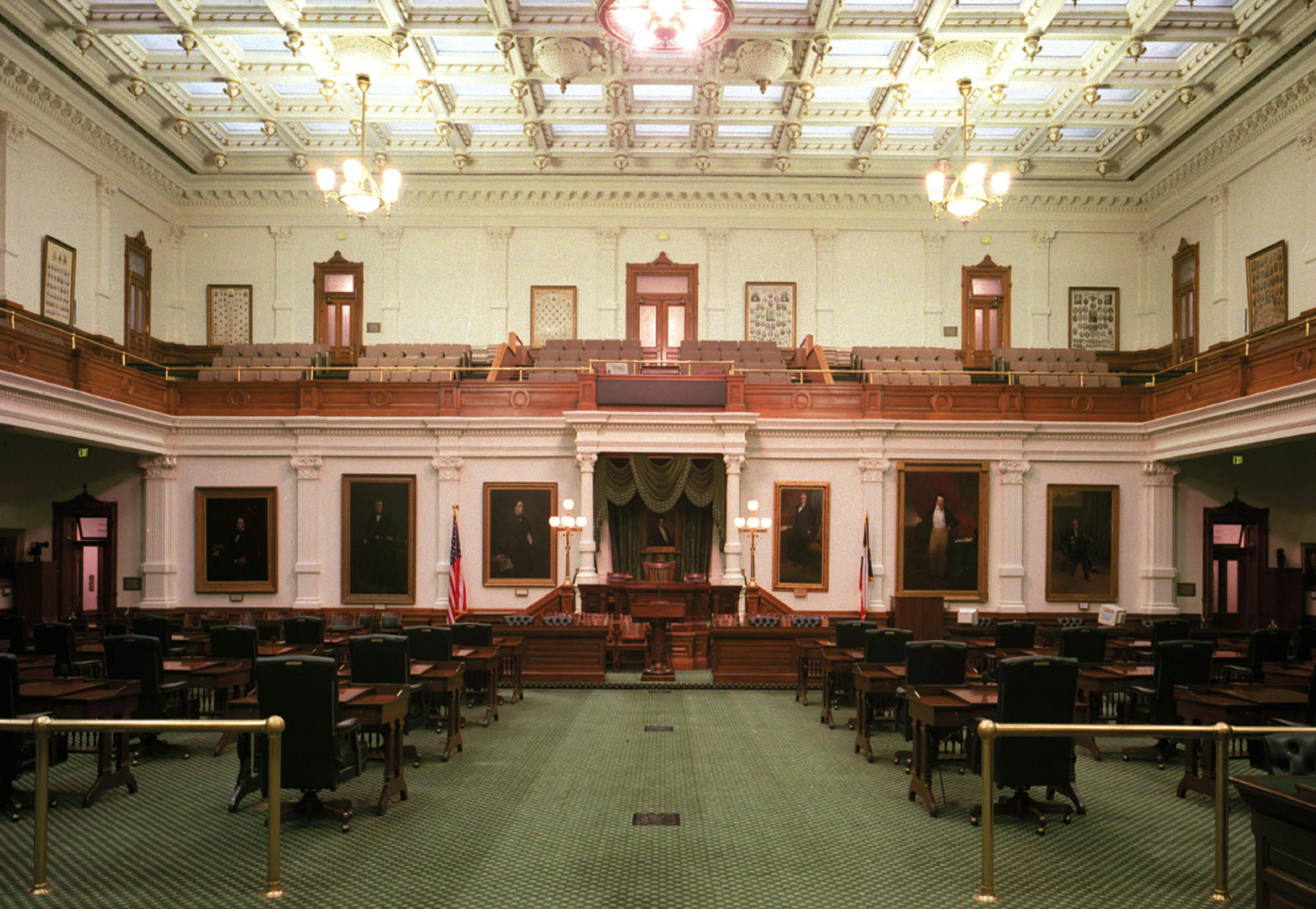The Senate chamber, typically so sober and dignified that it was once compared to a mortuary parlor. 
