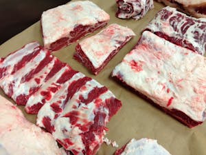 Raw beef back, chuck short, and plate short ribs. 