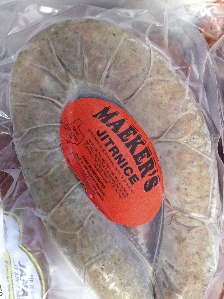 Maeker's Jitrnice packaged sausage. 