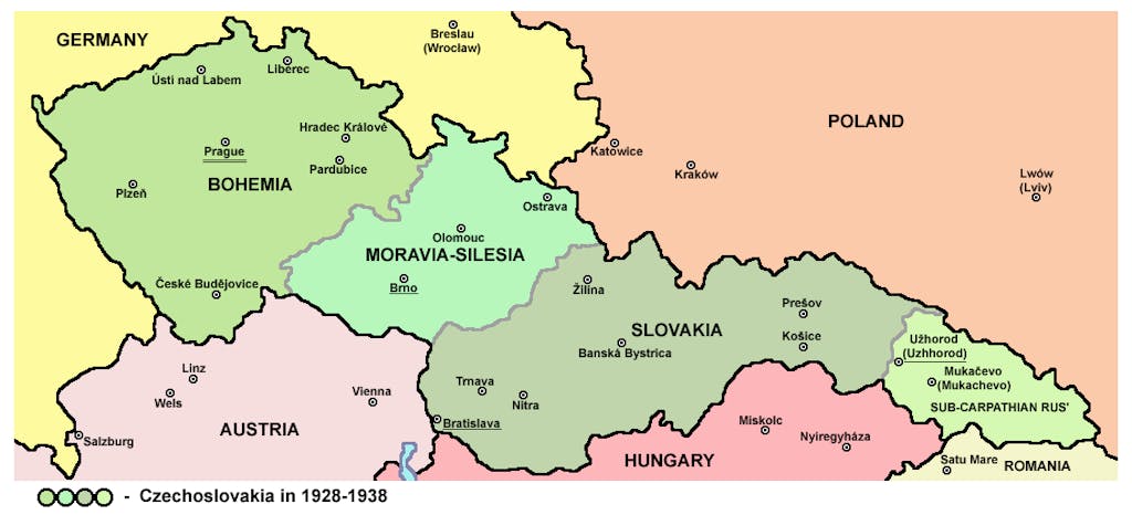 Czechoslovakia Map