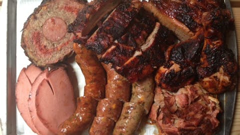 BBQ Tray full of meat from Burn Co.