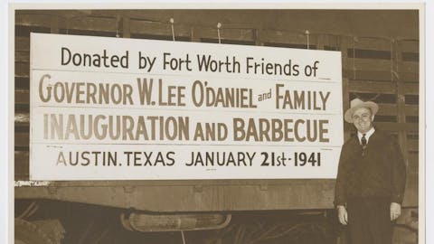 Pappy O'Daniel BBQ 1941 banner