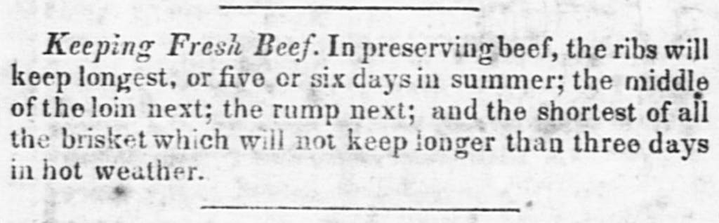 Keeping Fresh Beef 1848