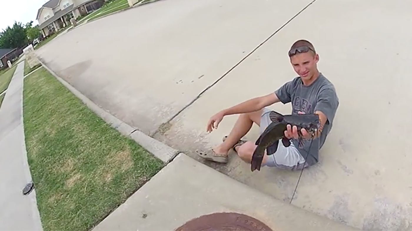Katy Teen Loves to Fish in his Neighborhood Sewer – Texas Monthly