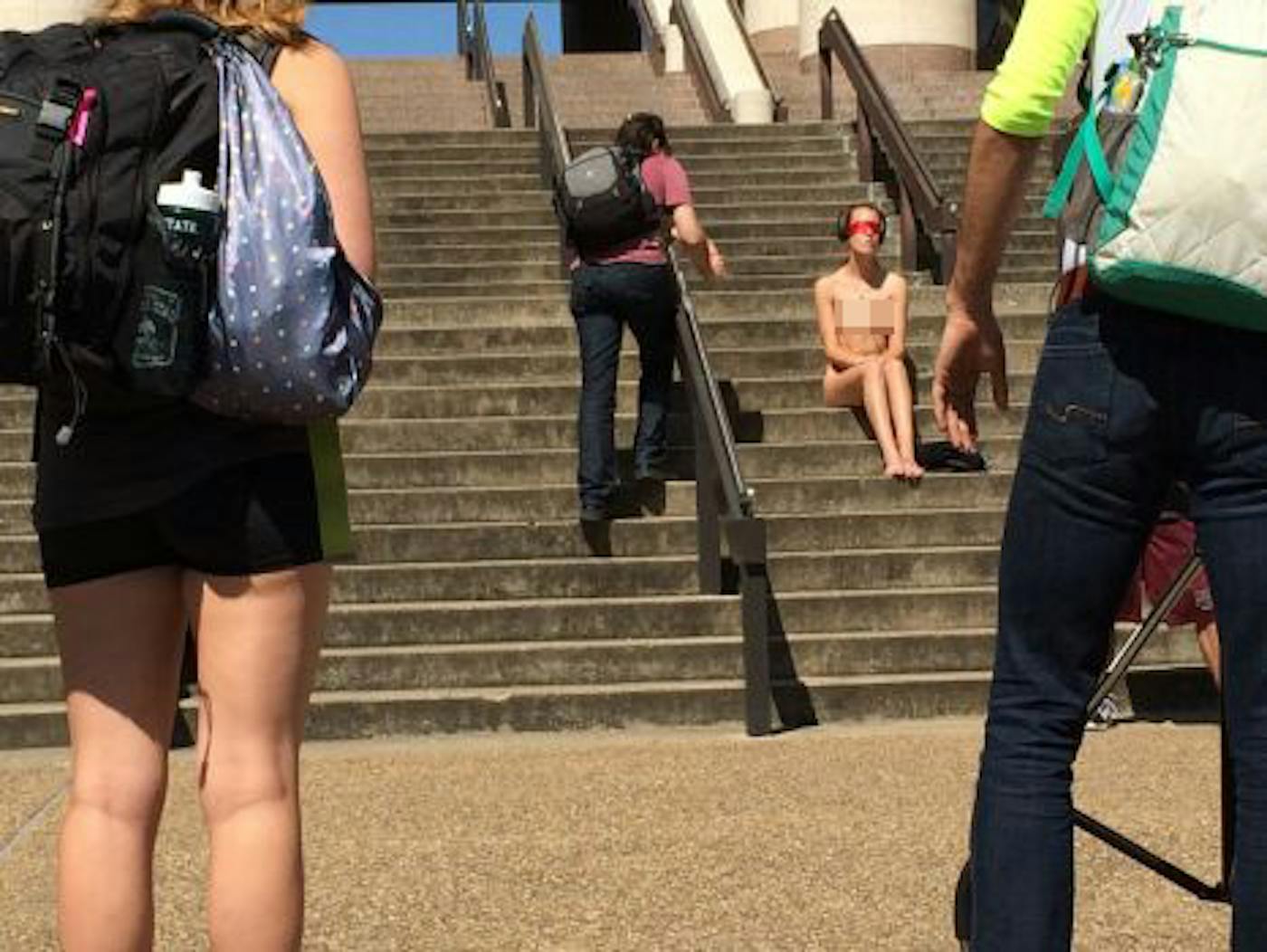1400px x 1400px - A Student Sat Almost Naked on Campus to Make a Point About Objectification  and Assault â€“ Texas Monthly