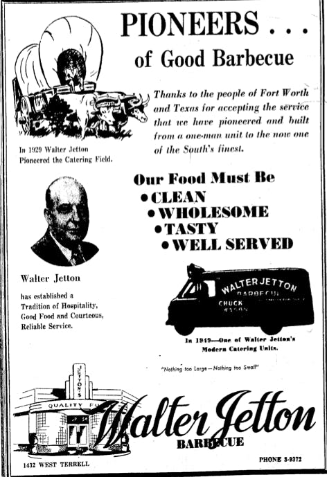 Walter Jetton Ad 1949