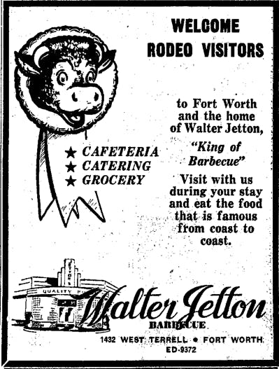 Walter Jetton Ad 1952