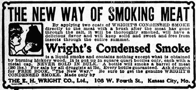 Wrights Condensed Smoke Ad 1905