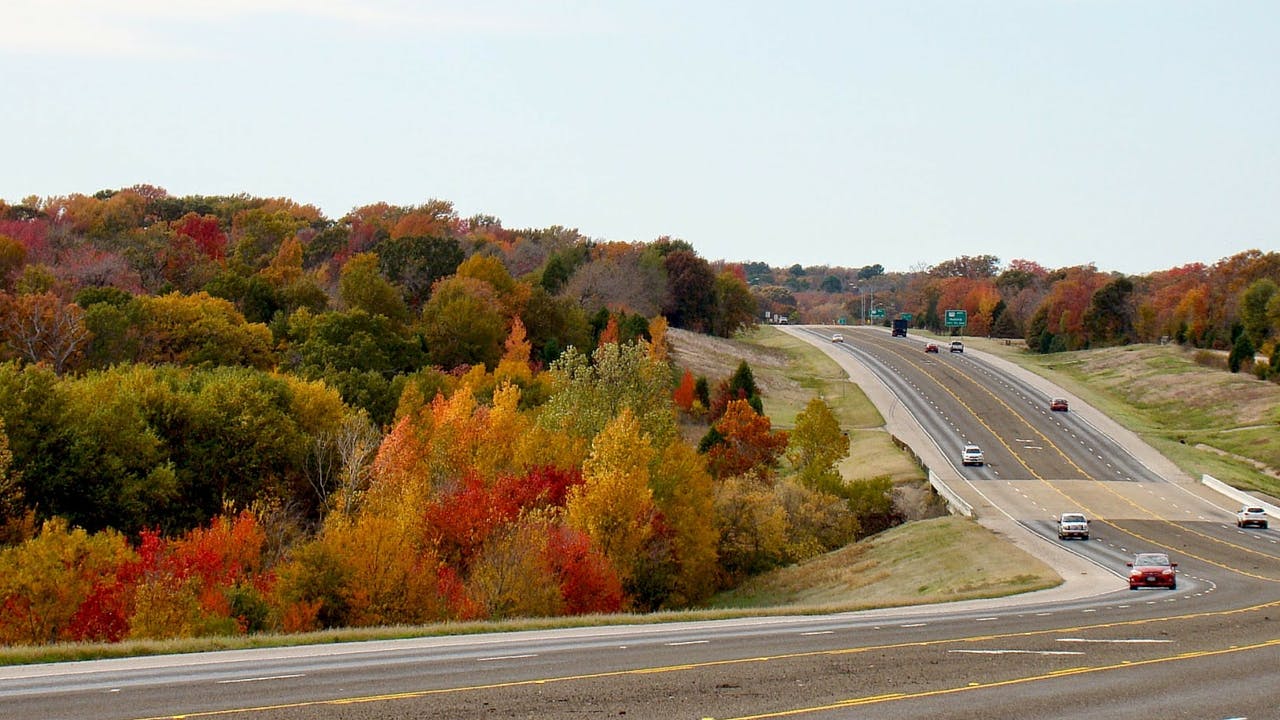 Peak color along Athens' 55-mile driving trail.