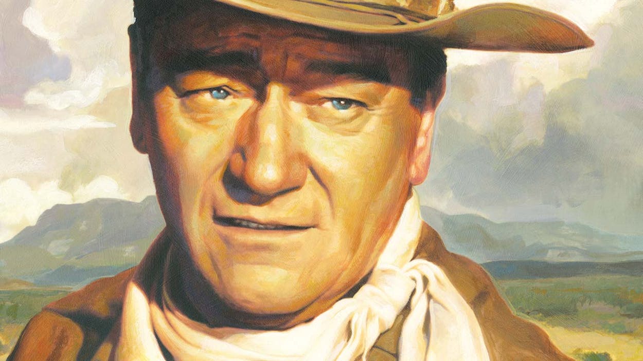 Headshot of John Wayne illustration.