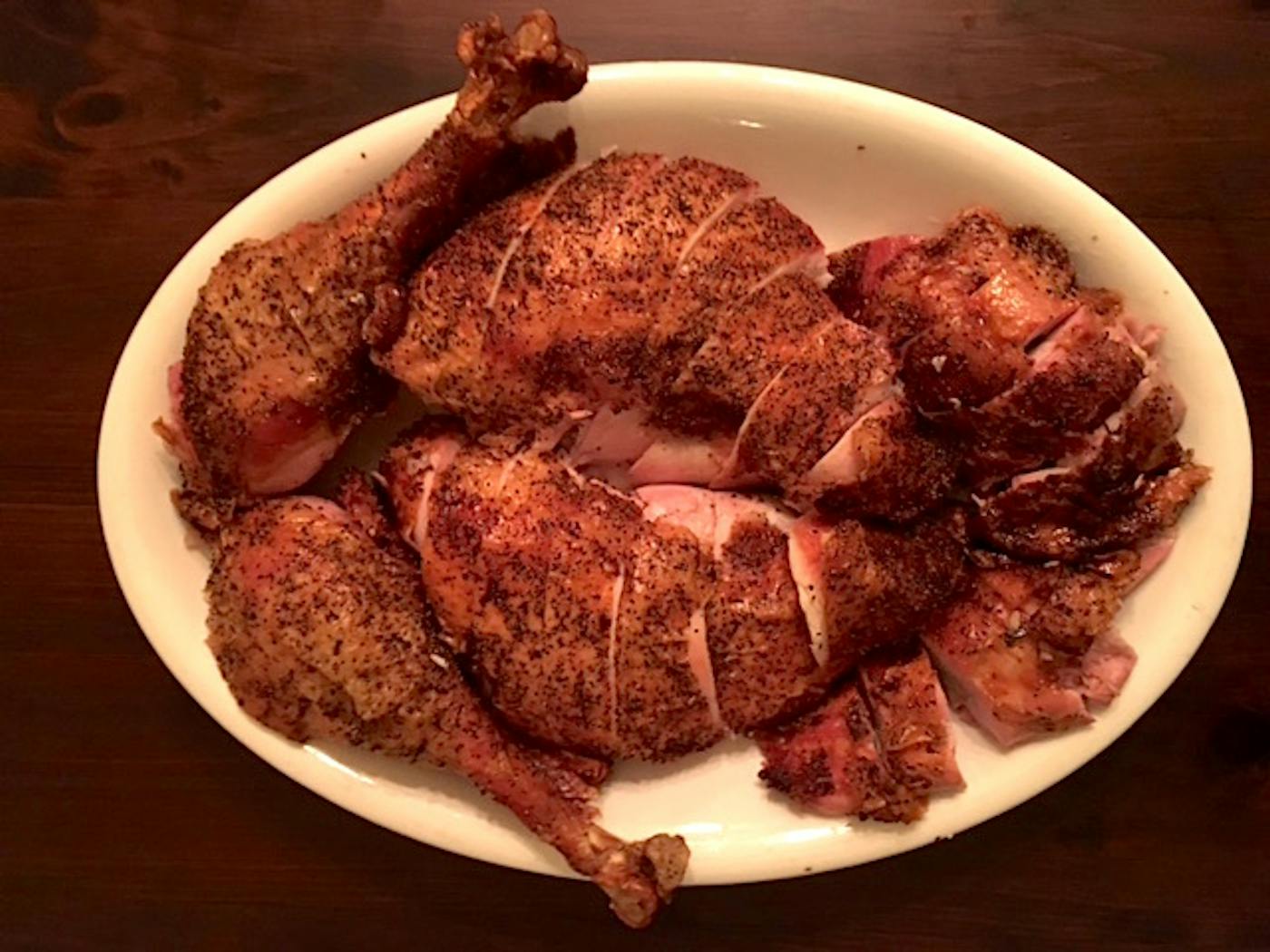 Oil Less Fried Turkey with Crispy Skin HEALTHY