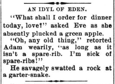 1896 The Daily Hesperian Eve Joke
