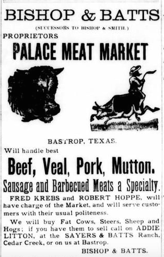 Bastrop 1892 Palace Meat Market
