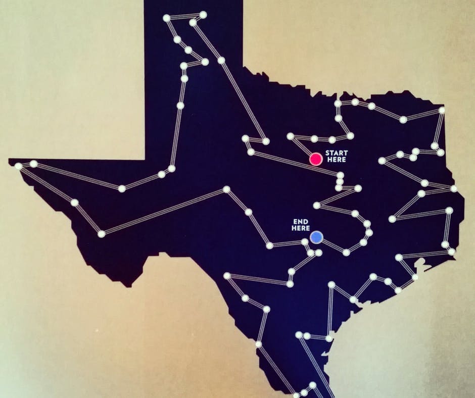 Ultimate Texas Road Trip map