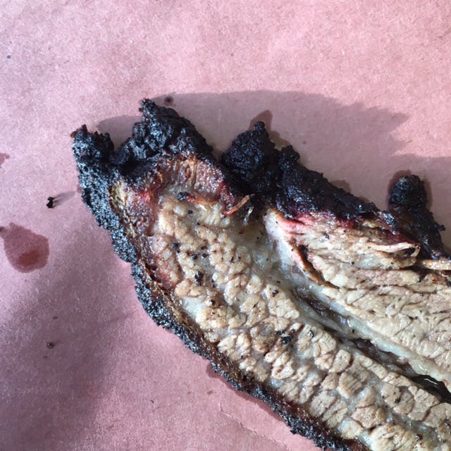 Brisket with a thick crust. 