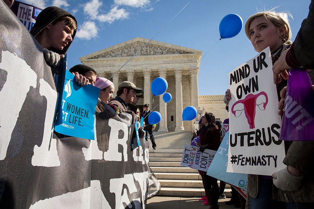 WASHINGTON, DC - MARCH 2: at the Supreme Court, March 2, 2016 in Washington, DC. On Wednesday morning, the Supreme Court will hear oral arguments in the Whole Woman’s Health v. Hellerstedt case, where the justices will consider a Texas law requiring that clinic doctors have admitting privileges at local hospitals and that clinics upgrade their facilities to standards similar to hospitals.