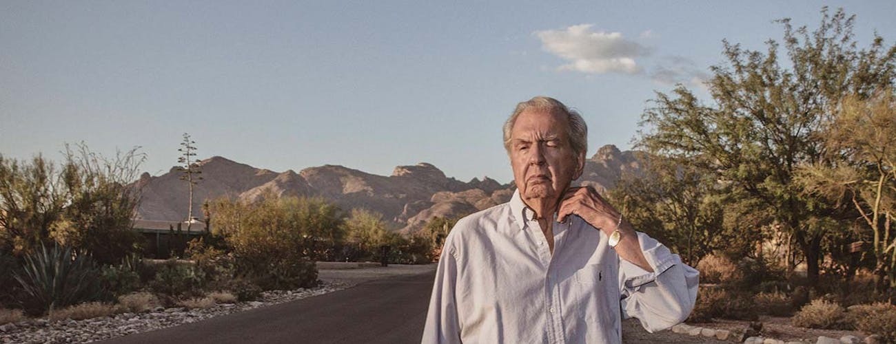 McMurtry on a walk in Tucson, where he lives part-time. 