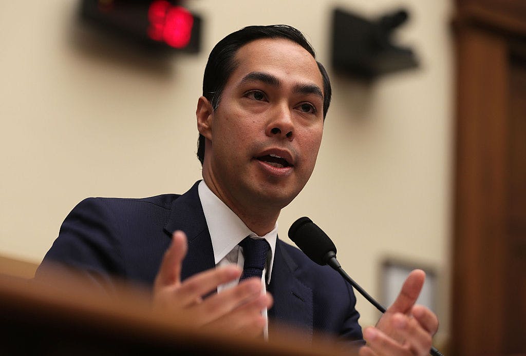 U.S. Secretary of Housing and Urban Development (HUD) Julian Castro testifies during a hearing before the House Financial Services Committee July 13, 2016 on Capitol Hill in Washington, DC. 