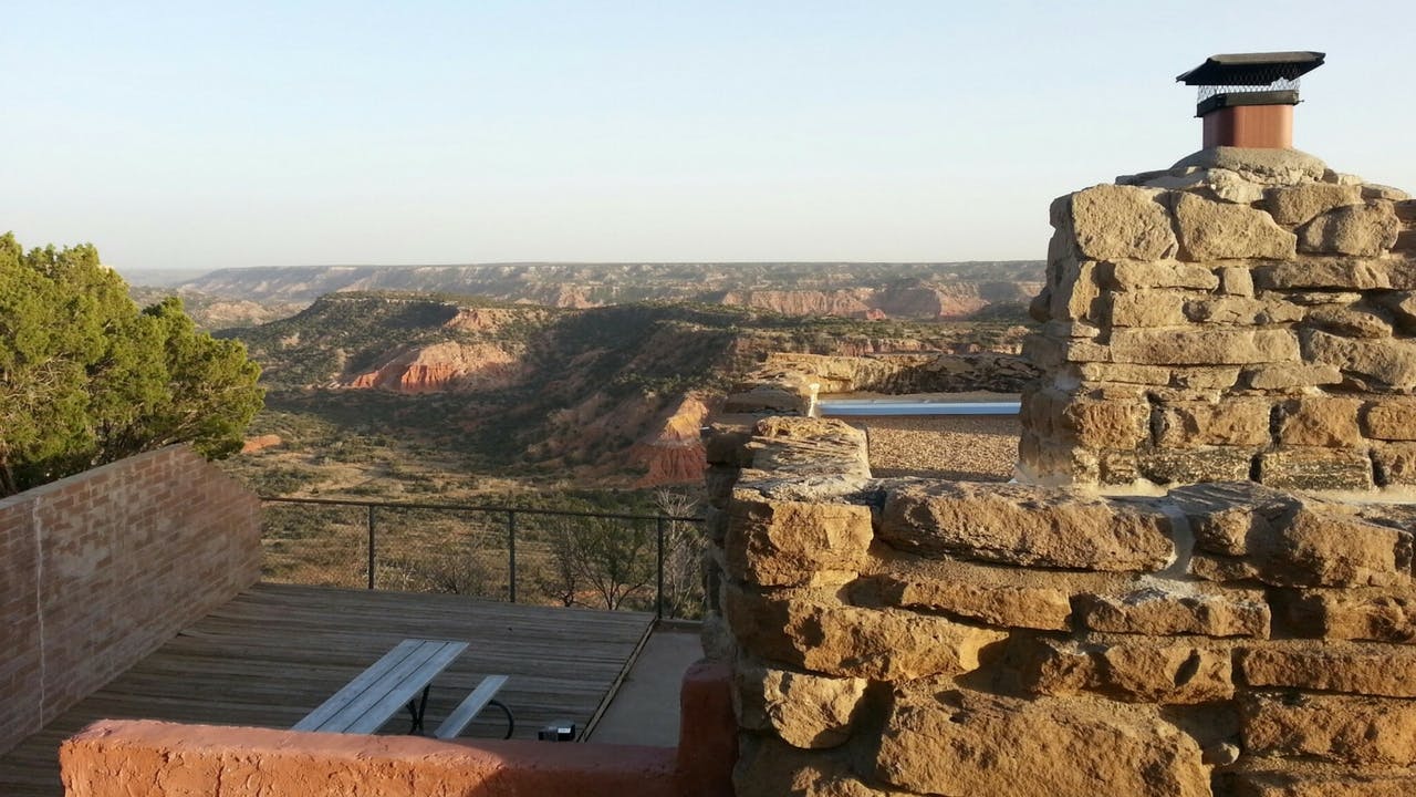 One of the cabins perched on the rim of Palo Duro Canyon.