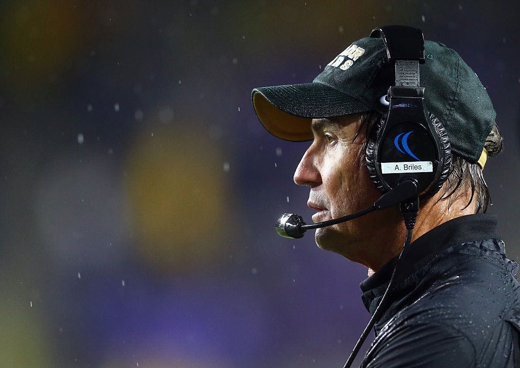 Former Baylor football head coach Art Briles during the second half at Amon G. Carter Stadium on November 27, 2015 in Fort Worth, Texas.