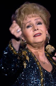 Debbie Reynolds performs February 7, 2002 at the Orleans Hotel & Casino in Las Vegas. Reynolds has been appearing in Las Vegas 40 years, first playing the Riviera in 1962. 