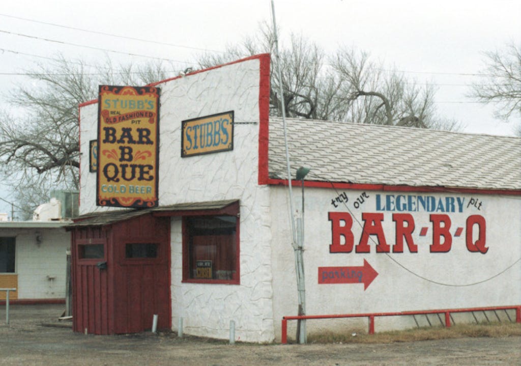 Stubbs Bar-B-Que in Lubbock. Image from virtualubbock