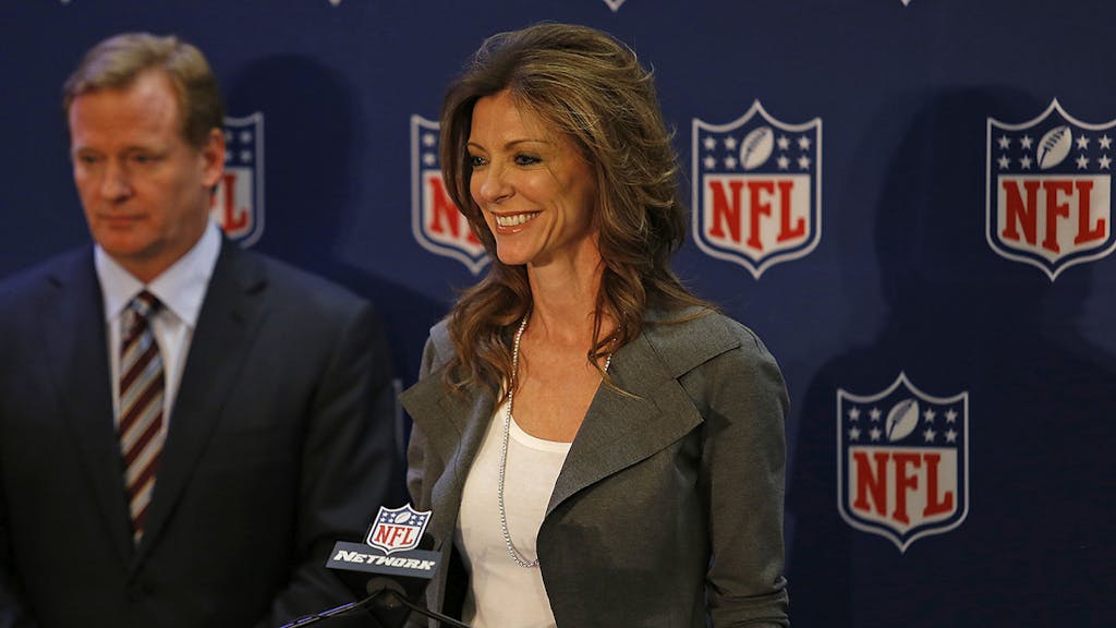12 December 2012: NFL Commissioner Roger Goodell names Charlotte Jones Anderson of the Dallas Cowboys to be chairwoman of The NFL Foundation, a charitable organization. The press conference was at the Four Seasons Hotel in Irving, Texas. Photo by James D. Smith