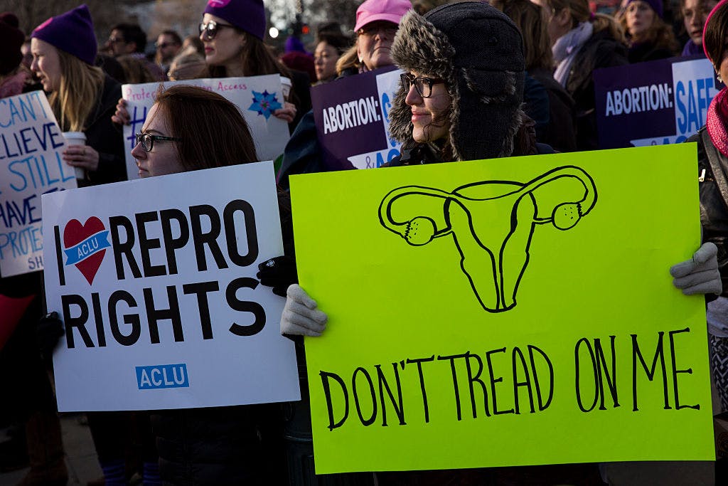 Pro-choice advocates rally outside of the Supreme Court on March 2, 2016 in Washington, DC. 