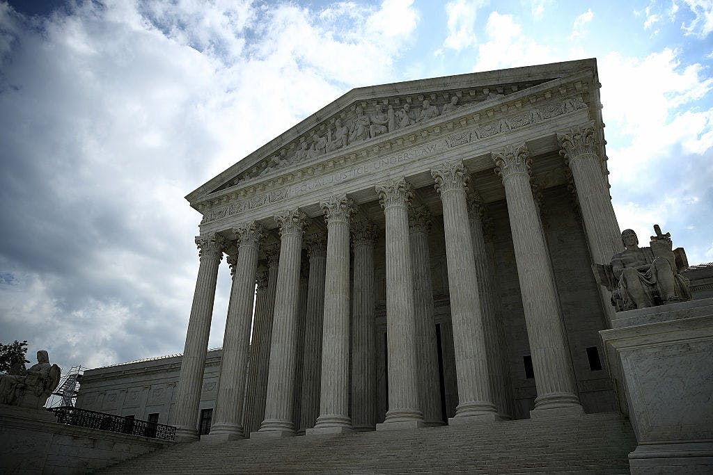 The U.S. Supreme Court is shown as the court meets to issue decisions May 23, 2016 in Washington, DC.