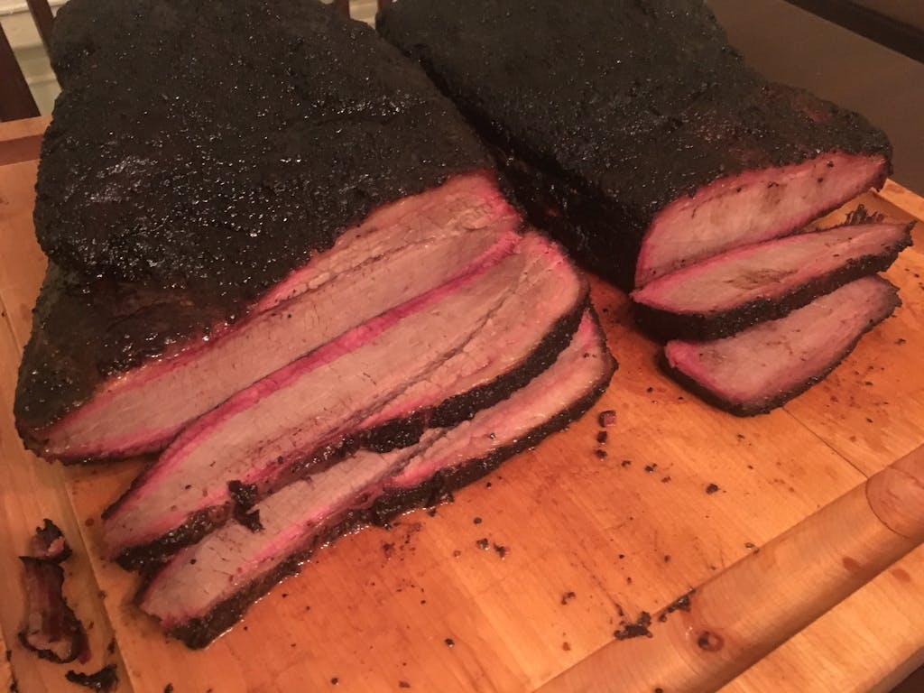 Comparison of fresh and year-old cooked and sliced brisket. 
