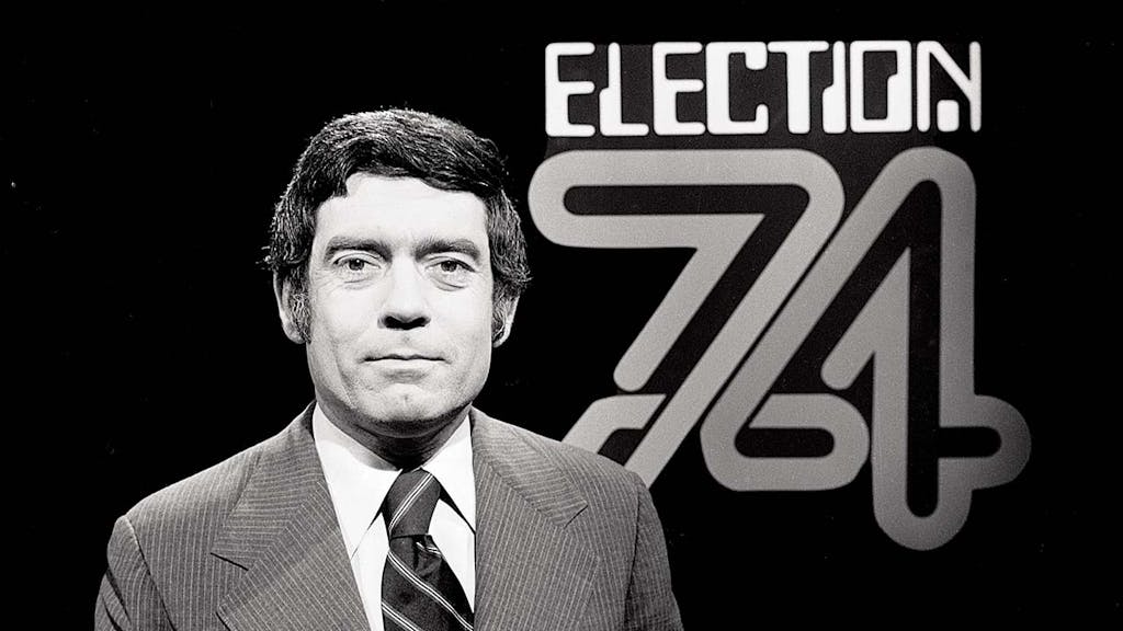 Dan Rather covering the election in 1974. 