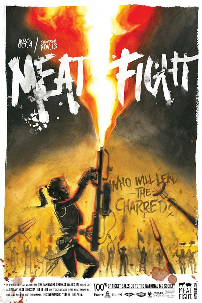 Game/meat Poster See the Beautiful, Campy Posters of Meat Fight – Texas Monthly