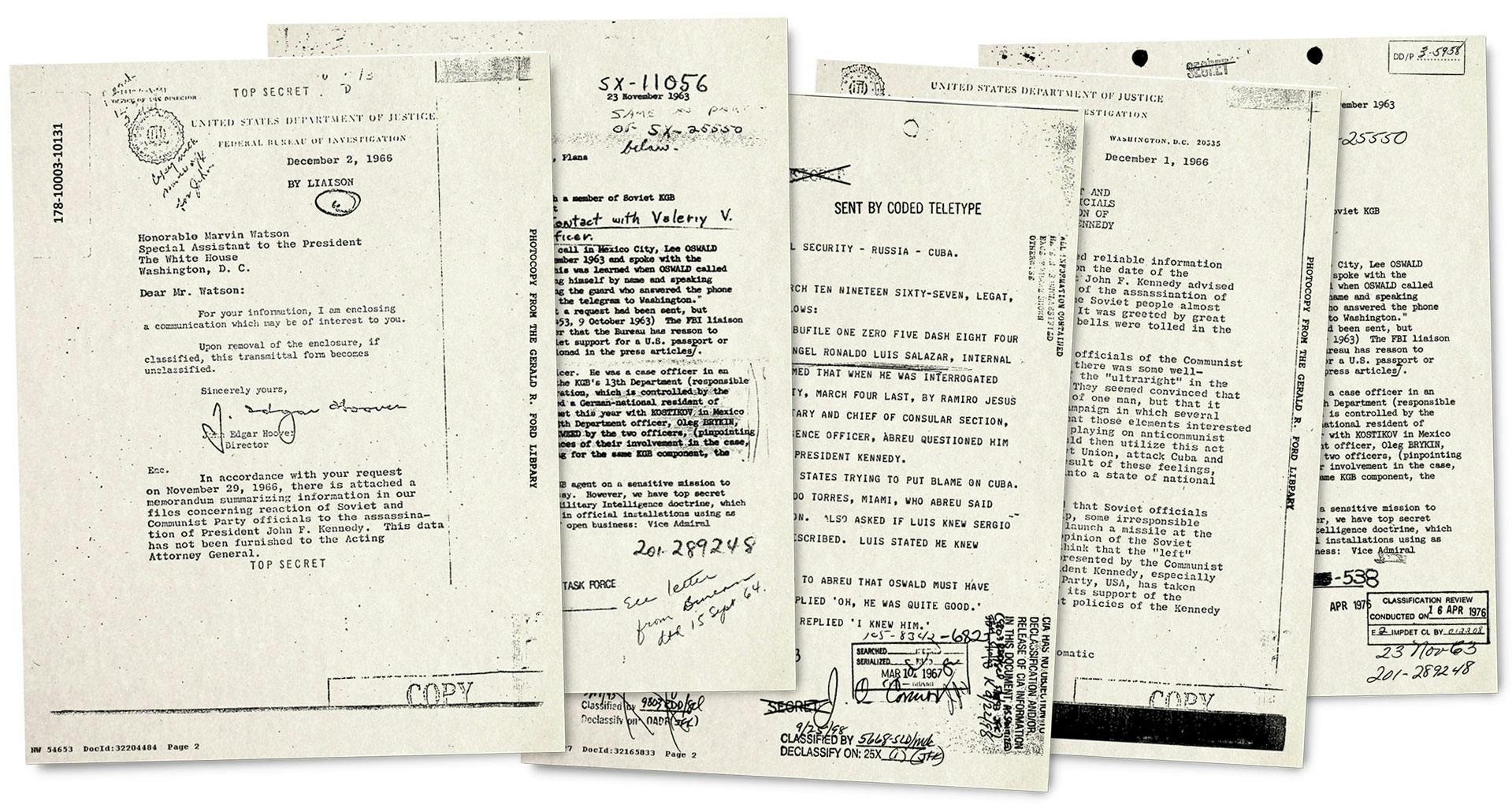 Documents from the Kennedy assassination. 