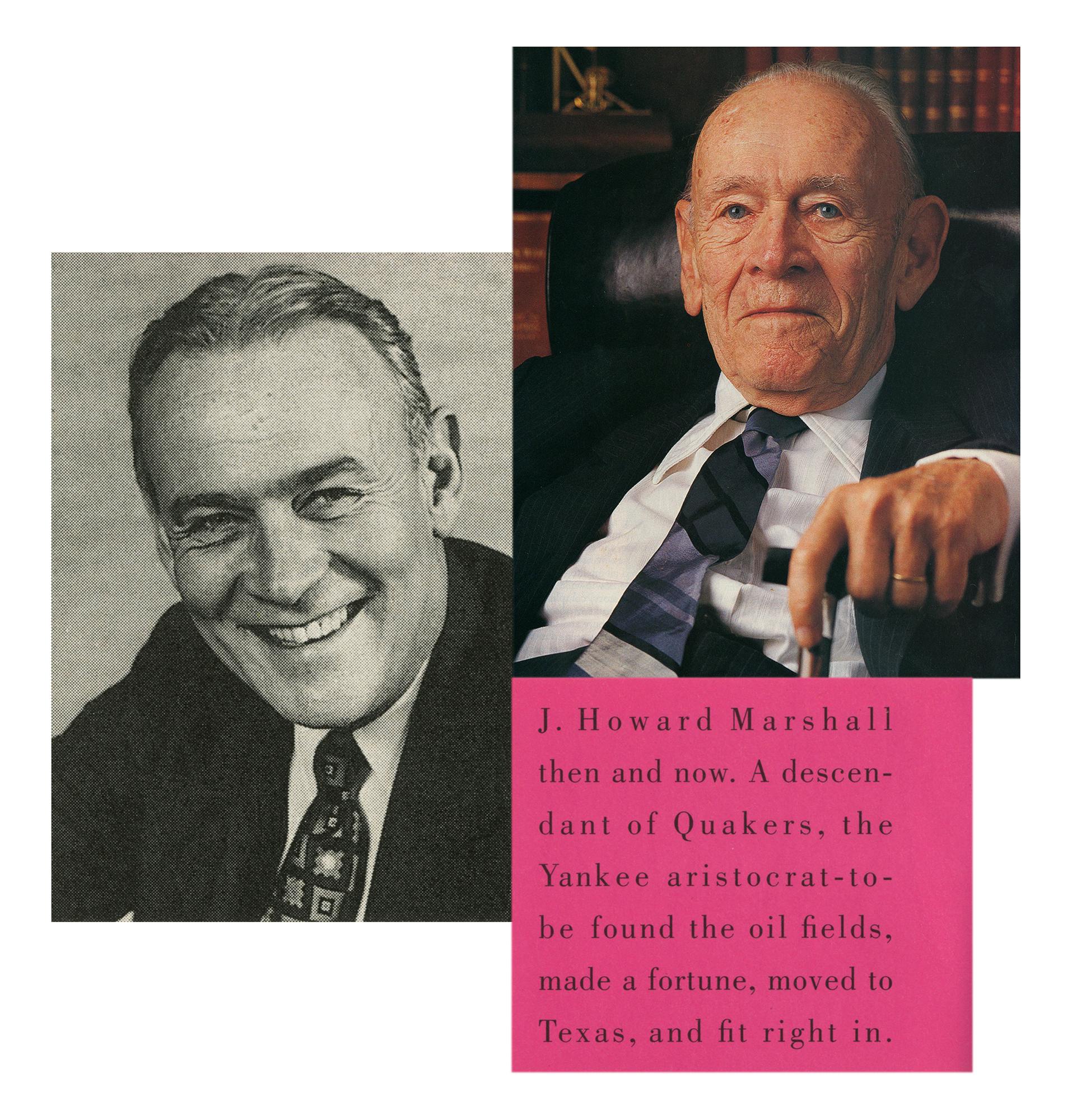 J. Howard Marshal, then and now. 